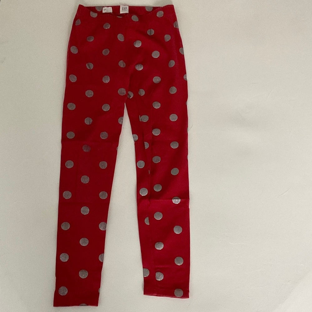 GAP Red and Silver Polka Dot Kids Leggings